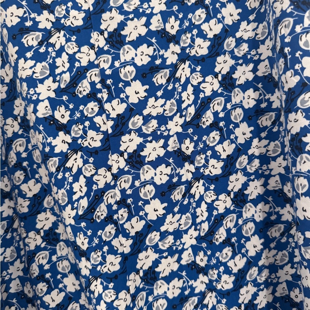 Blue Floral Midi Skirt | Size Small - Picture 4 of 6